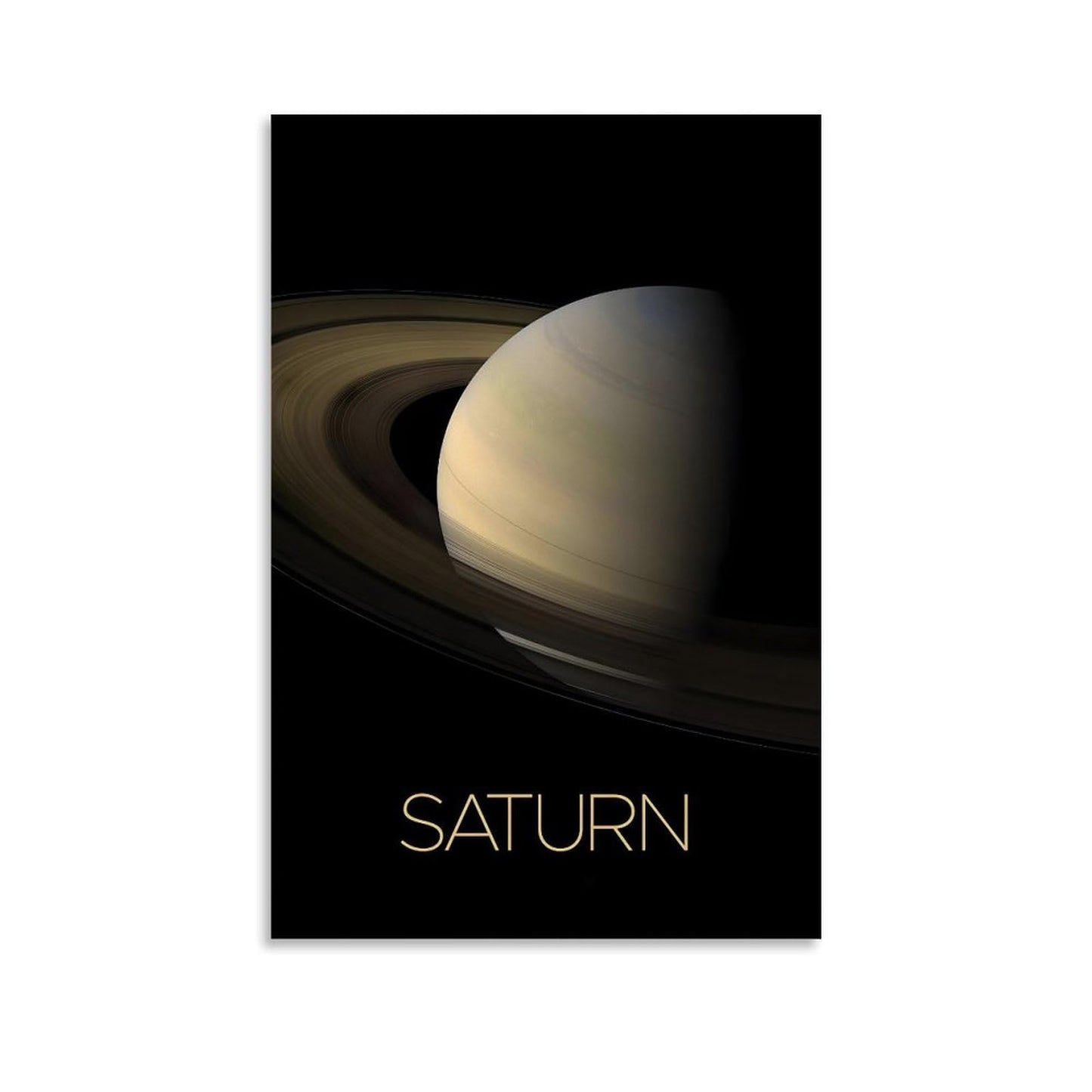 XIAOLOUTINYU Solar System Canvas Wall Art - Saturn Planet Space Poster for Kids Room Bedroom Classroom, STEM Educational Astronomy Decor, Science Gift for Boys Girls Teens, 12x18 Inch Unframed