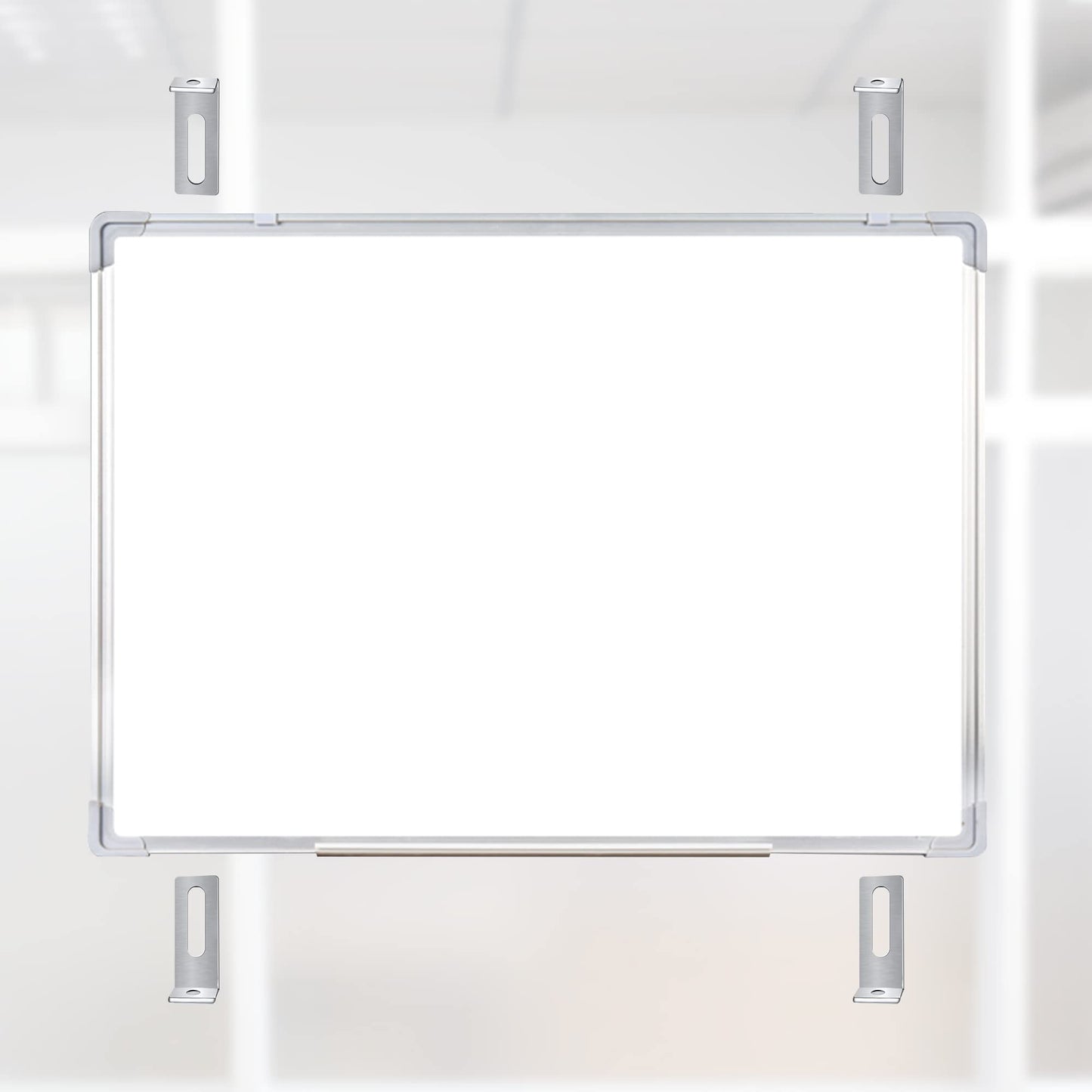 30 Set White Board Mounting Hardware,Whiteboard Hanging Brackets, White Board Installation Kit Includes Hanger Supports, Screws and Expansion Tube for Hanging Whiteboard Office Supplies (38*9.5*12mm)