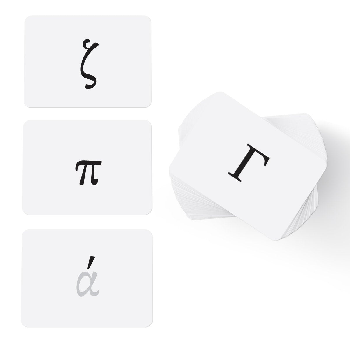 CARDDIA | Biblical Greek Alphabet Educational Flashcards | Includes Uppercase, Lowercase, Diacritic Marks and Punctuation