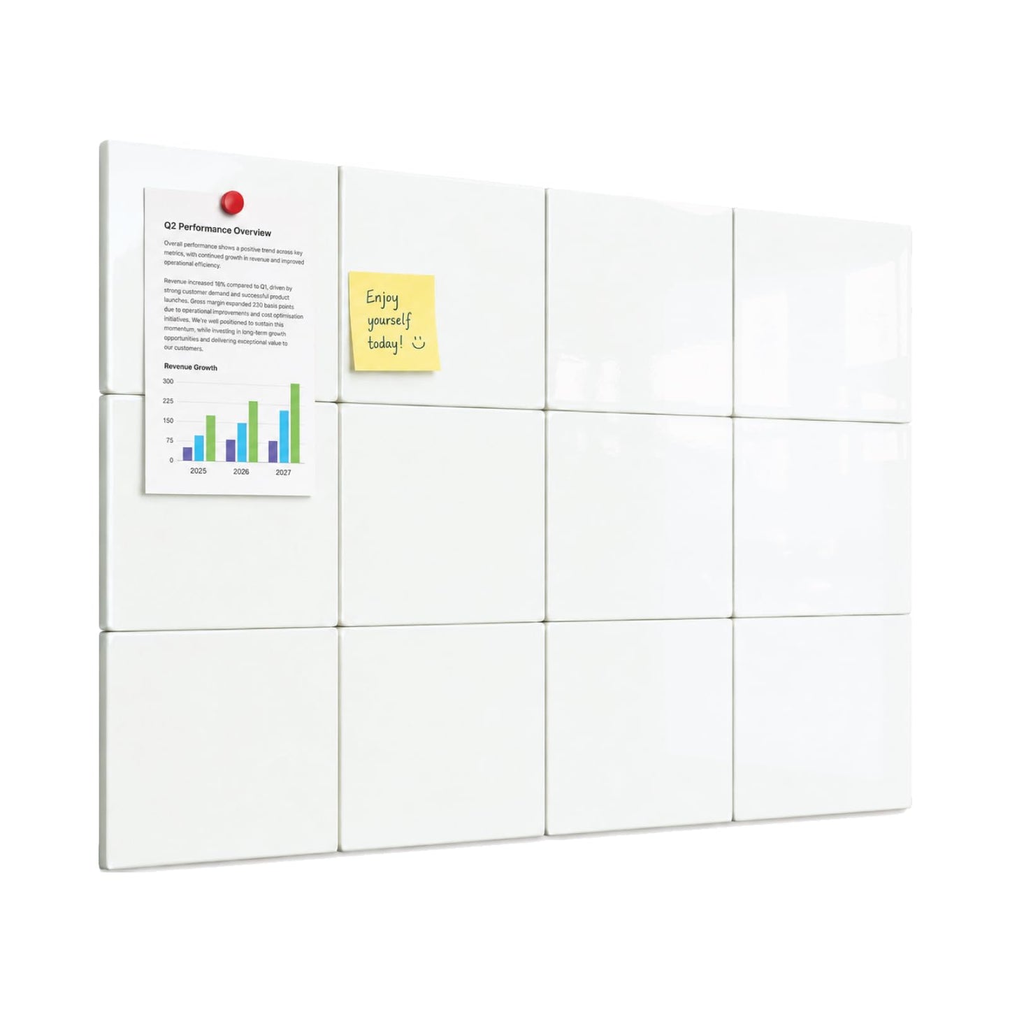Comix Magnetic Board, 12 Pack Magnetic Whiteboard for wall, 11.8 x 11.8 Inches Dry Erase Board for Kids, Students, White Board Dry Erase Set for Fridge, Office and Home, White