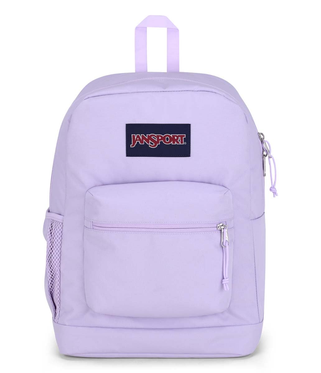 JanSport Cross Town Plus Backpack - Large Main Compartment, Side Water Bottle Pocket, 15-Inch Padded Laptop Sleeve - Pastel Lilac