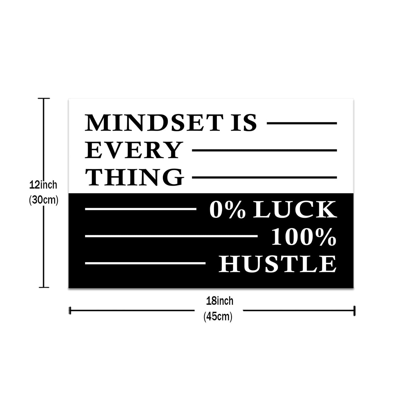 Inspirational Wall Art Home Decor Motivational Mindset Picture Poster Inspiring Positive Quotes Canvas Painting Print Artwork for Modern Bedroom Living Room Office Stretched and Framed [12''W x 18''H]