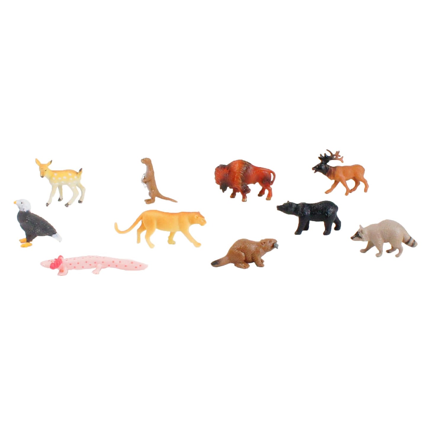 ancona North American Animals, Spanish/English Bilingual, Montessori Preschool Memory Matching Game Box Set with Animal Figurines & 3-Part Cards, Early Education Toy