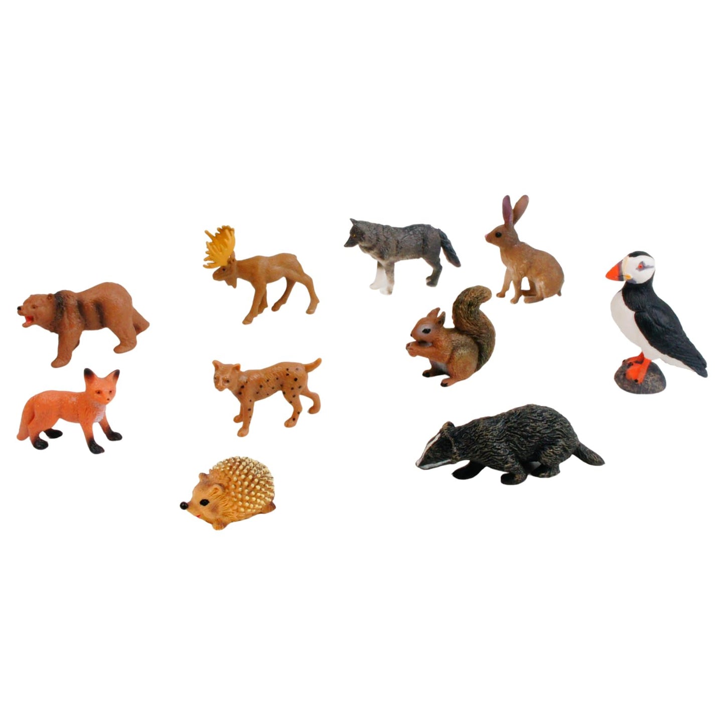 ancona European Animals, Spanish/English Bilingual, Montessori Preschool Memory Matching Game Box Set with Animal Figurines & 3-Part Cards, Early Education Toy