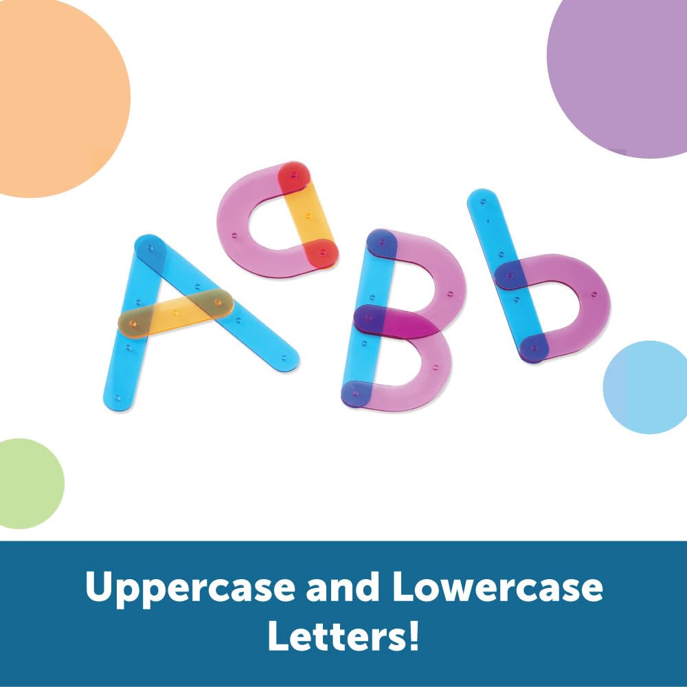 Learning Resources Letter Construction Activity Set - Alphabet Montessori Toys, Toddler Writing , ABC Phonics for Kids, Learn to Readd, Teacher Classroom Must Haves, Birthday Gifts for Students