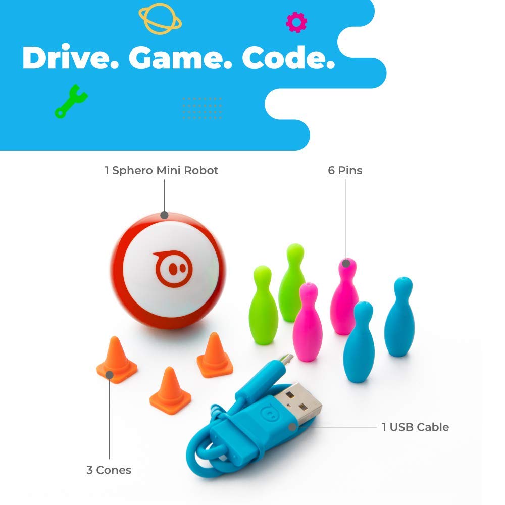 Sphero Mini (Red) - Coding Robot Ball - Educational Coding and Gaming for Kids and Teens - Bluetooth Connectivity - Interactive and Fun Learning Experience for Ages 8+