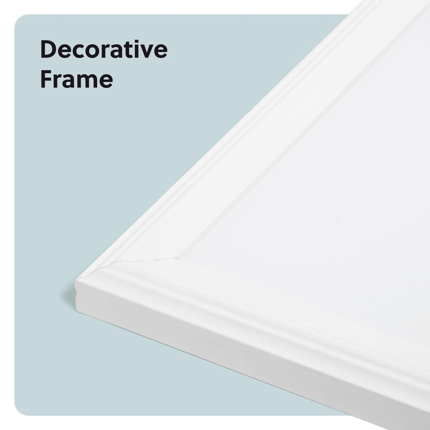 U Brands Farmhouse Magnetic Dry Erase Board White Board, 24" x 18", White Wood Style Frame, Includes 2 Magnets