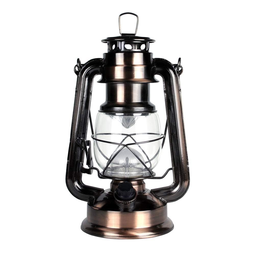 NEBO 15 LED Lantern - 9in Battery Operated Metal Lantern for Indoor/Outdoor Use, Copper, Model NEB-LTN-1005