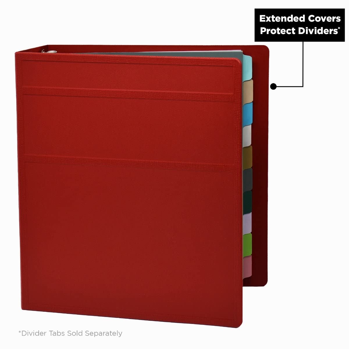 Carstens 2-Inch Heavy Duty 3-Ring Binder - Side Opening, Brick Red, Durable Plastic, Precision No-Gap Rings, Waterproof Covers, No Pockets, Holds 300 US Letter Sheets, BPA-Free, Made in USA (2828-3R)