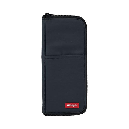 LIHIT LAB Slim Pen/Pencil Pouch, 0.7 × 3.9 × 8.5 Inches, Black (A7652-24)