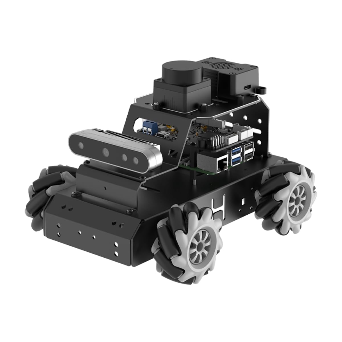 HIWONDER Robot Car with ChatGPT Large AI Models, 3D Depth Camera Mecanum-Wheel Chassis ROS2-HUMBLE Lidar SLAM Mapping Navigation Autonomous Driving, MentorPi M1 Advanced Kit Without Raspberry Pi