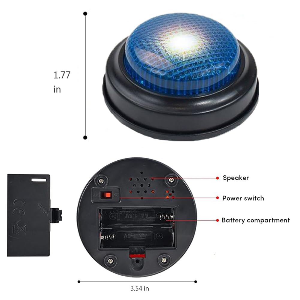 Buzzers for Trivia Games,Game Answer Buzzers with Lights and Sound for ClassroomBuzzer for Game Show,Quizzes Party,Adults and Teacher Supplies(Set of 4)