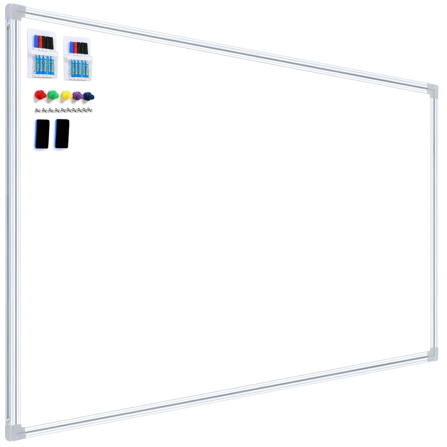4'x8' WhiteBoard Magnetic Dry Erase White Board for Wall - Belgian Enamel Large WhiteBoard for Business, Education & Government - Durable Aluminum Frame Wall Mounted Whiteboards for Professionals