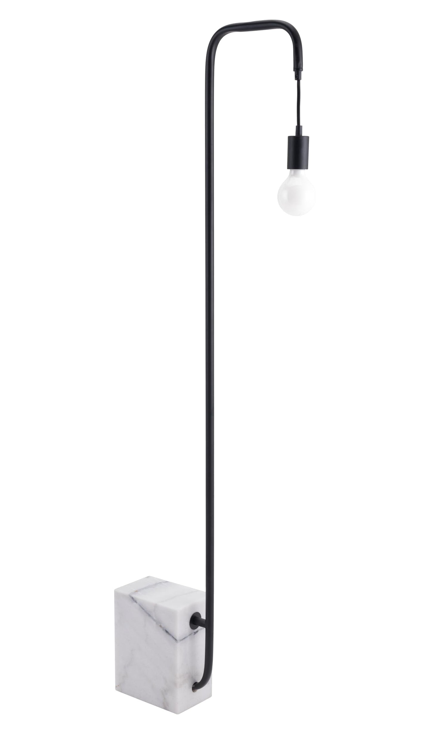 Zuo Lancia Floor Lamp, Black, Model 56103, Foam Material