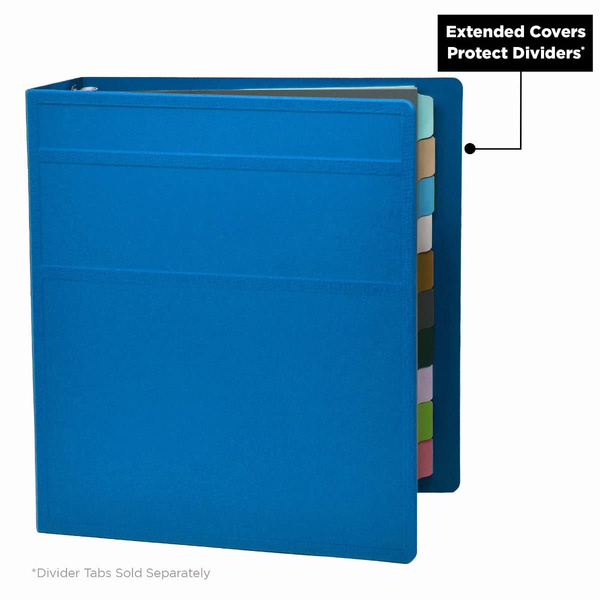 Carstens 2-Inch Heavy Duty 3-Ring Binder - Side Opening, Pool Blue, Durable Plastic, Precision No-Gap Rings, Waterproof Covers, No Pockets, Holds 300 US Letter Sheets, BPA-Free, Made in USA (5828-3R)