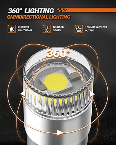 SEALIGHT 194 LED Bulbs, 6000K White, T10/194 Size, Aluminum, 4 Pack, Model 5421LTL12JBUS