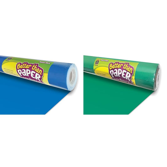 Teacher Created Resources Bulletin Board Roll Bundle - Royal Blue 77370 & Vivid Green TCR77895