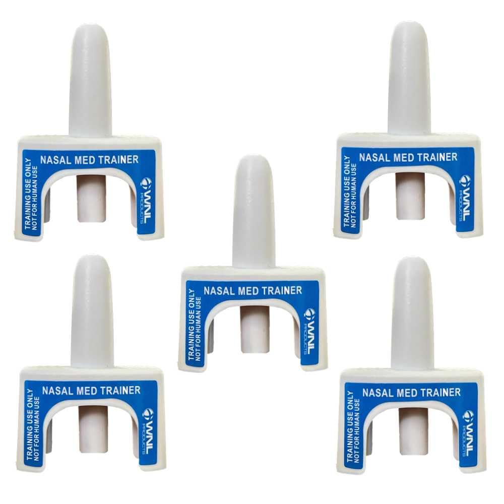 WNL Products 5000NMT Nasal Med Trainer, Naloxone Training Device, for use in Educational Narcan Training Only, Contains No Medicine - 5 Pack