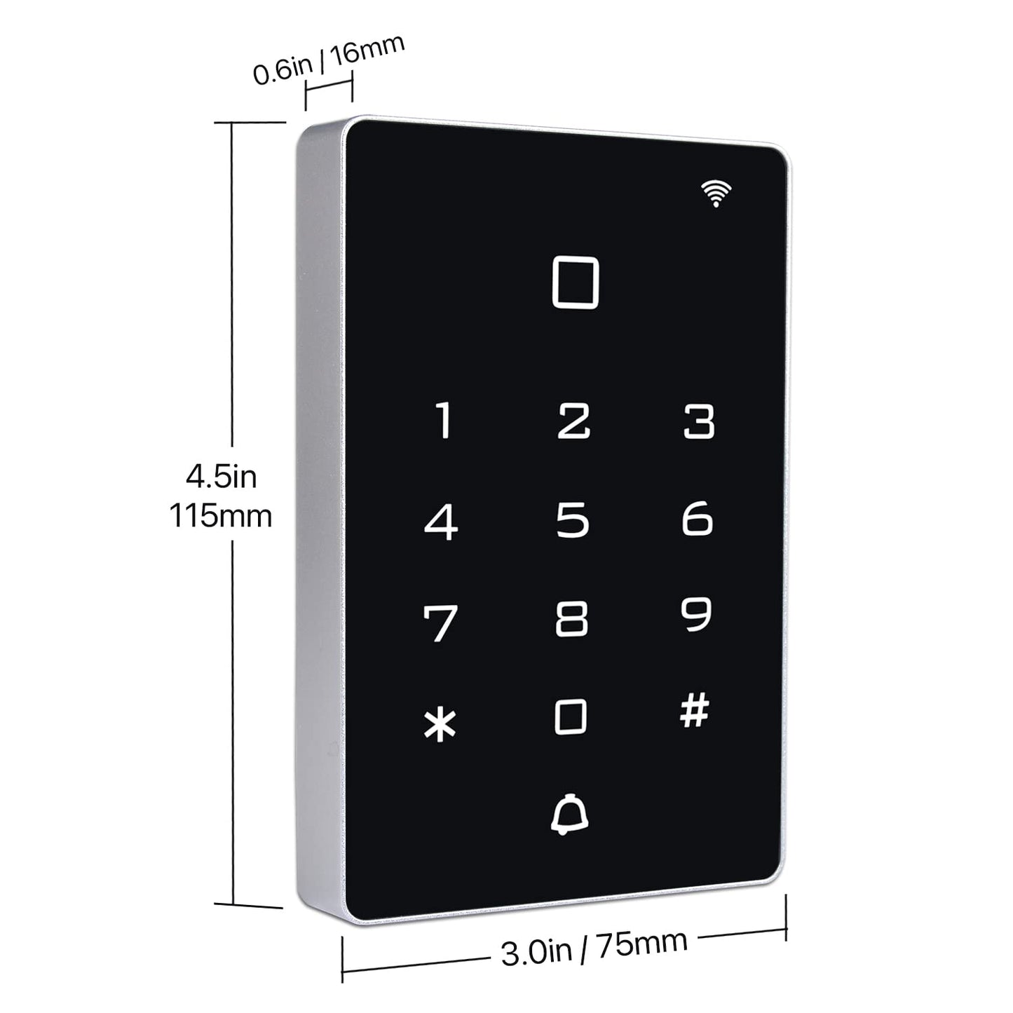 AMOCAM Wireless WiFi Access Control Keypad, Backlight Door Access Control System + 5PCS ID Keychains, Wiegand 26, Password Keypad for House Apartment, TUYA Wireless Entry Security Access Controller