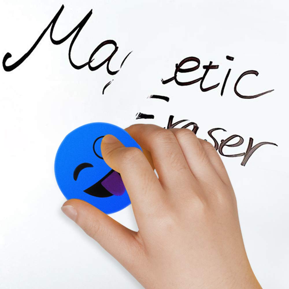 Heqishun 40 Pack Magnetic Whiteboard Erasers Dry Eraser Cleaner for Classroom, Office (Blue, 2 inch)