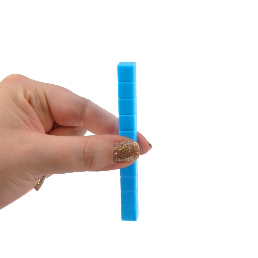 EAI Education Base Ten Intermediate Classroom Set: Blue Plastic - Blocks Only