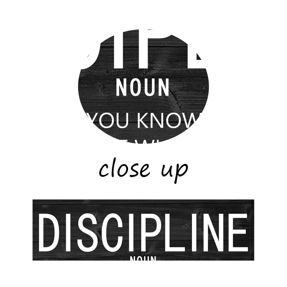 Inspirational Wall Art Discipline Leadership Perseverance Positive Motivational Poster Canvas Painting Wall Art Framed Artwork Prints Picture for Living Room Office Gym [24''Wx 36''H]