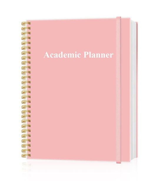 Academic Planner for 2026-2027 or Anytime - Undated Weekly Student Planner For Homeschool, High School, College & Nursing Students, 200 Pages, 8.5" x 11", Pink