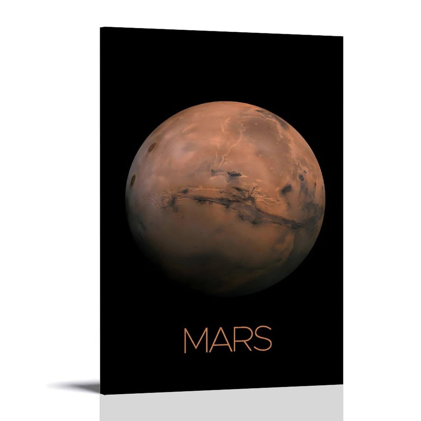 Solar System Planets Canvas Wall Art - Mars Planet Space Poster for Kids Room Bedroom Classroom, STEM Educational Astronomy Decor, Science Gift for Boys Girls, 16x24 Inch Framed