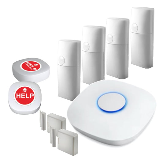 StackCare by Connected Caregiver Medical Alert System, Fall Detection for Seniors, WiFi in Home Passive Monitoring Safety with no Cameras, Emergency Call Button, Virtual Caregiver, Call to Activate