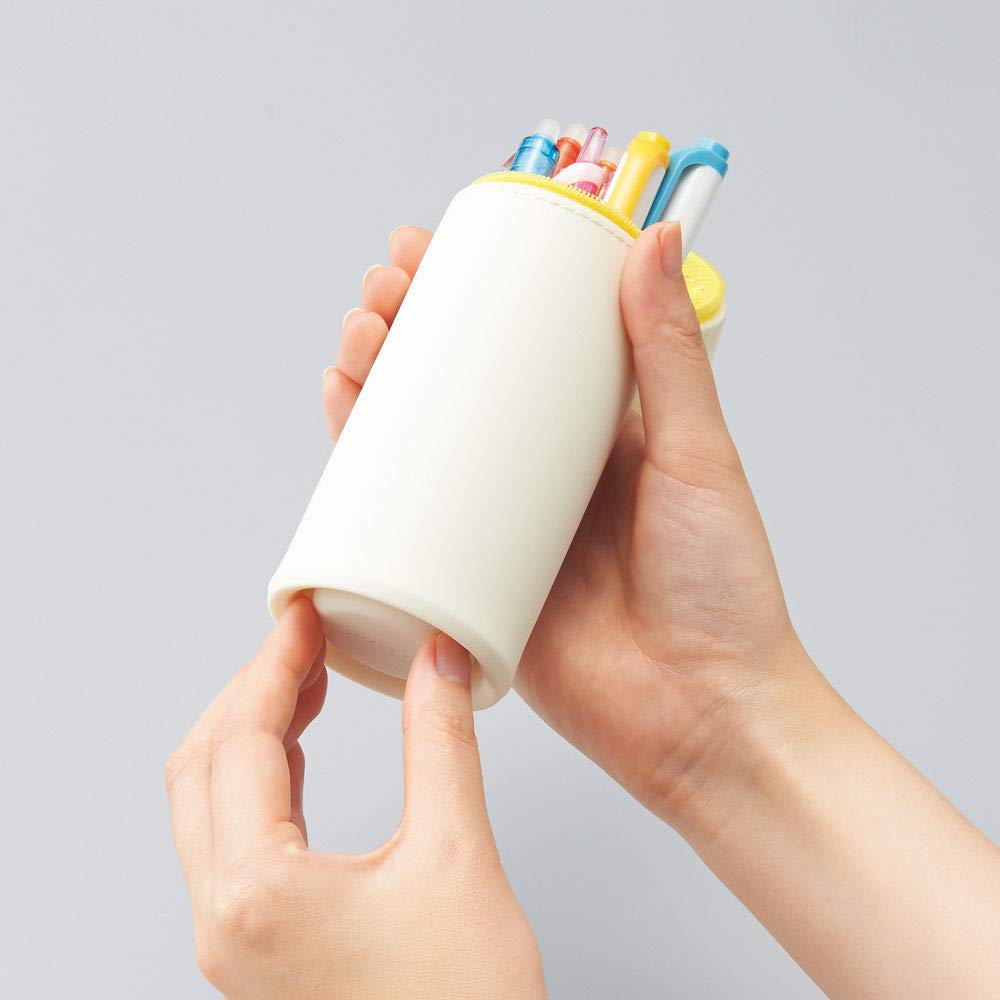 LIHIT LAB Kawaii Japanese Bird Stand Up Pencil Case For School Office College, Cute School Supplies, Animal Pen Holder Pencil Pouch Holder Teen Girls, Artist Pencil Case, Parrot (A7712-9)