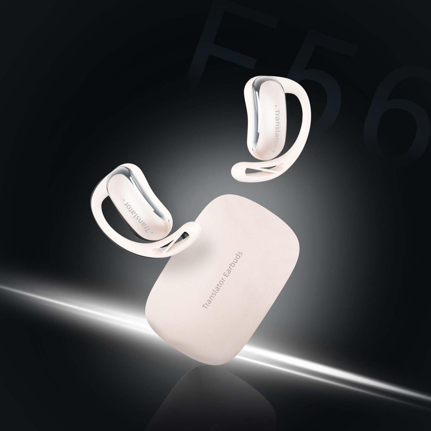 Wooask AI Translator Earbuds, 144 Language Translator Earbuds OWS 3-in-1 AI Translation Earbuds Real Time F56 Beige (No Offline Package)