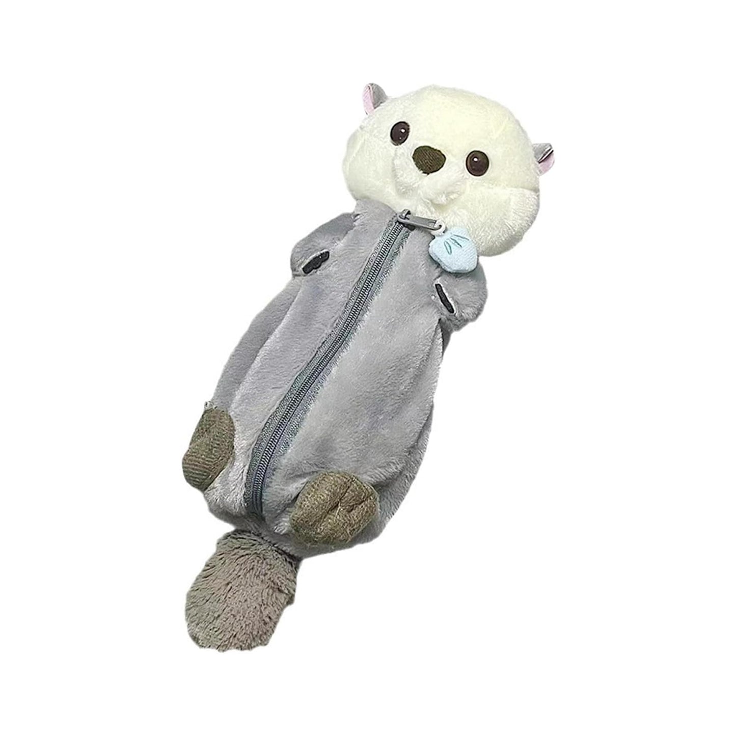 Cmtuuy Pencil Case, Cute Pencil Pouch, Pen Bag Case, Plush Large Capacity Storage Bag, Zipper Pen Pouch for Girl and Boy (Sea otter)