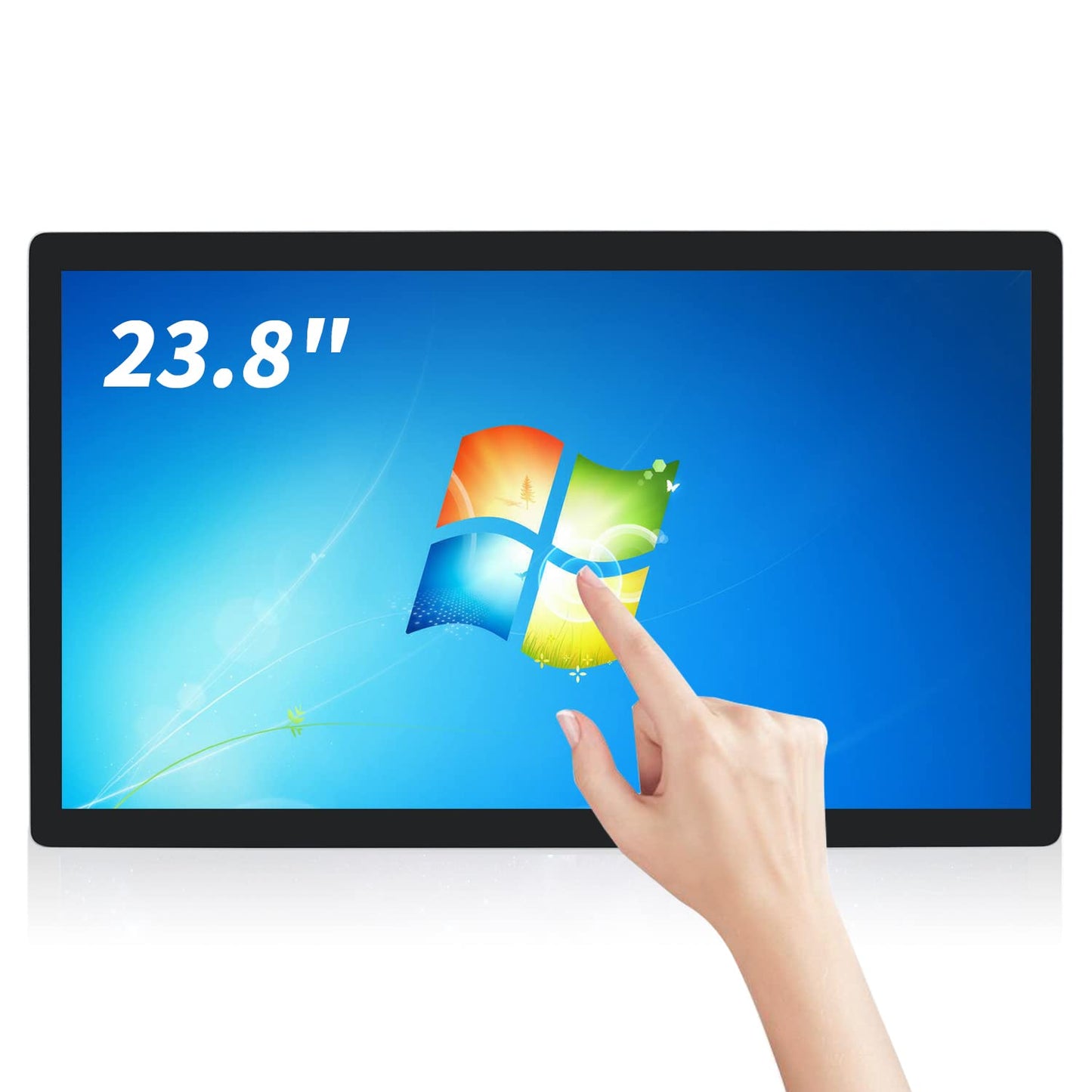 TouchWo 23.8 inch Touch Screen PC Monitor, Intel i3, 4GB RAM, 128G SSD, 16:9 FHD 1080P, Windows 10, Smart Board for Classroom, Meeting & Game, USB, VGA & HDMI Monitor