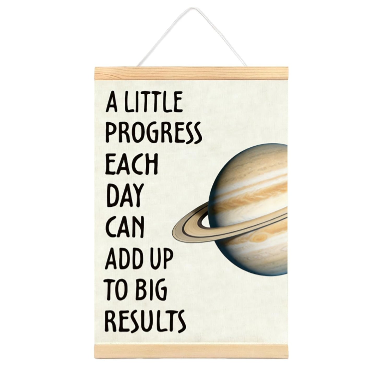 CVDGUFY Motivational Wall Art – Inspirational Wooden Scroll for Office, Classroom, and Home Decor – 30x40cm Hand-Painted Poster with UV Printing