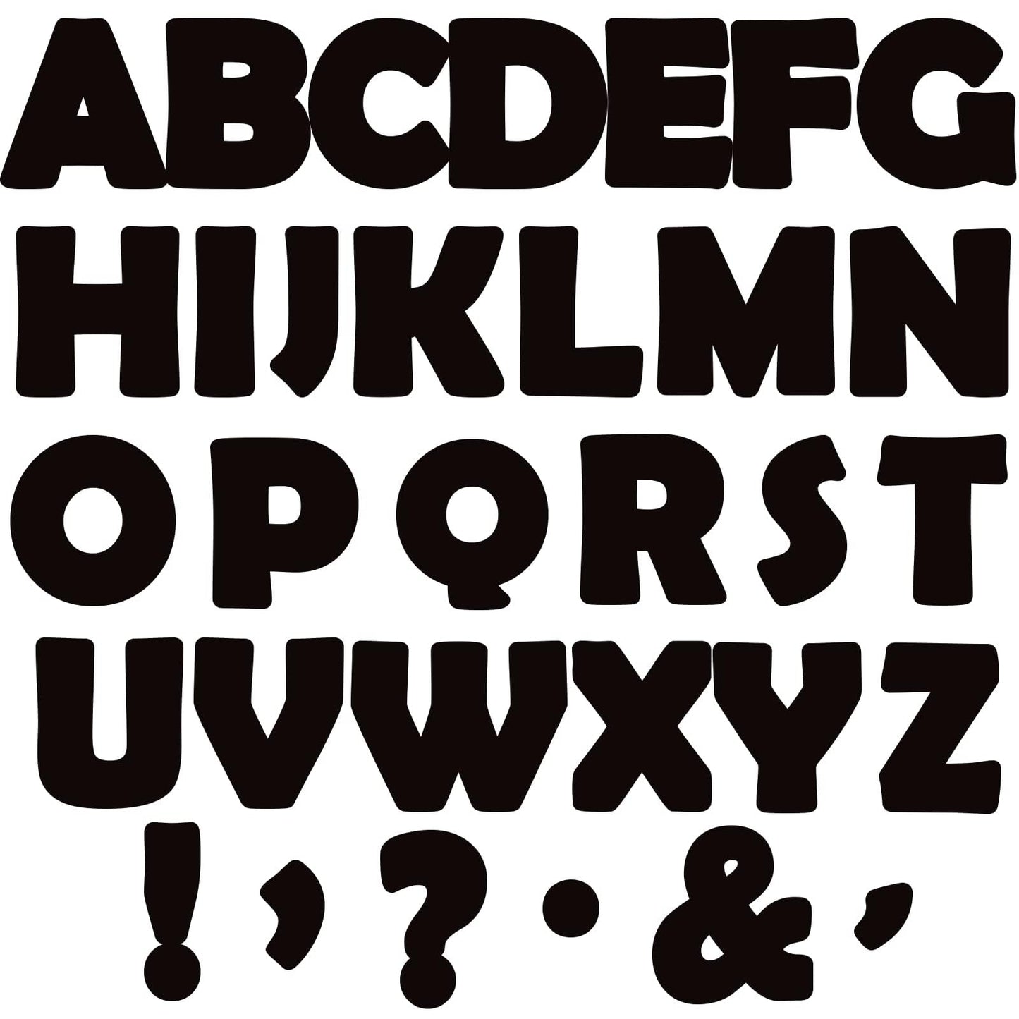150 PCS Large 6" Bulletin Board Letters Set, Black Classroom Alphabet Cutout Letter for Bulletin Board Display Home School, A Great Helper to Inspire Students' Learning Interest