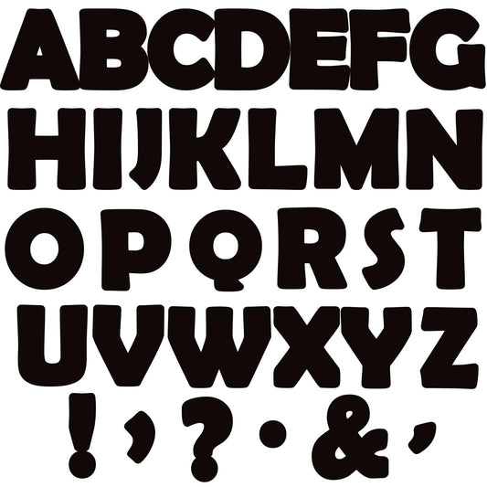 150 PCS Large 6" Bulletin Board Letters Set, Black Classroom Alphabet Cutout Letter for Bulletin Board Display Home School, A Great Helper to Inspire Students' Learning Interest