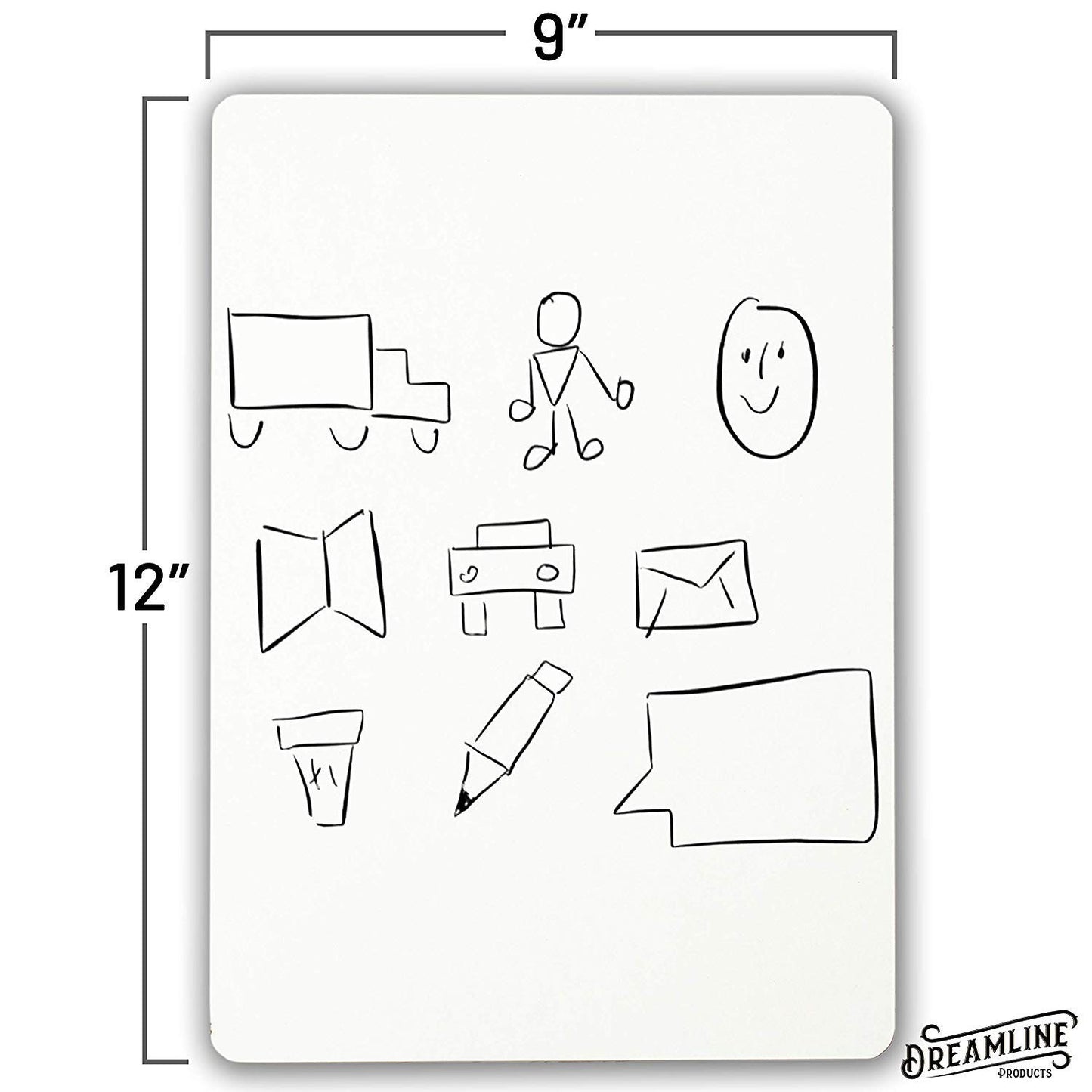 Dry Erase Boards [30pc Double Sided] Lapboards with ClearWipe Coating! Small White Boards - 9" x 12" Mini White Boards for Students, Classroom Teacher Supplies