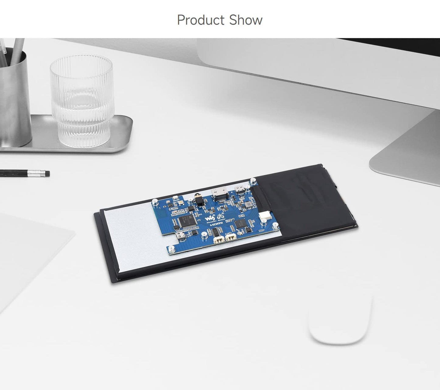 waveshare 9.3inch Capacitive Touch Display, 1600×600 Resolution, Raspberry Pi 5/4B/3B/Zero/Zero W/Zero 2W/Pico/Pico W/Pico WH, Support Jetson Nano/Jetson Orin Nano, Supports Windows 11/10/8.1/8/7