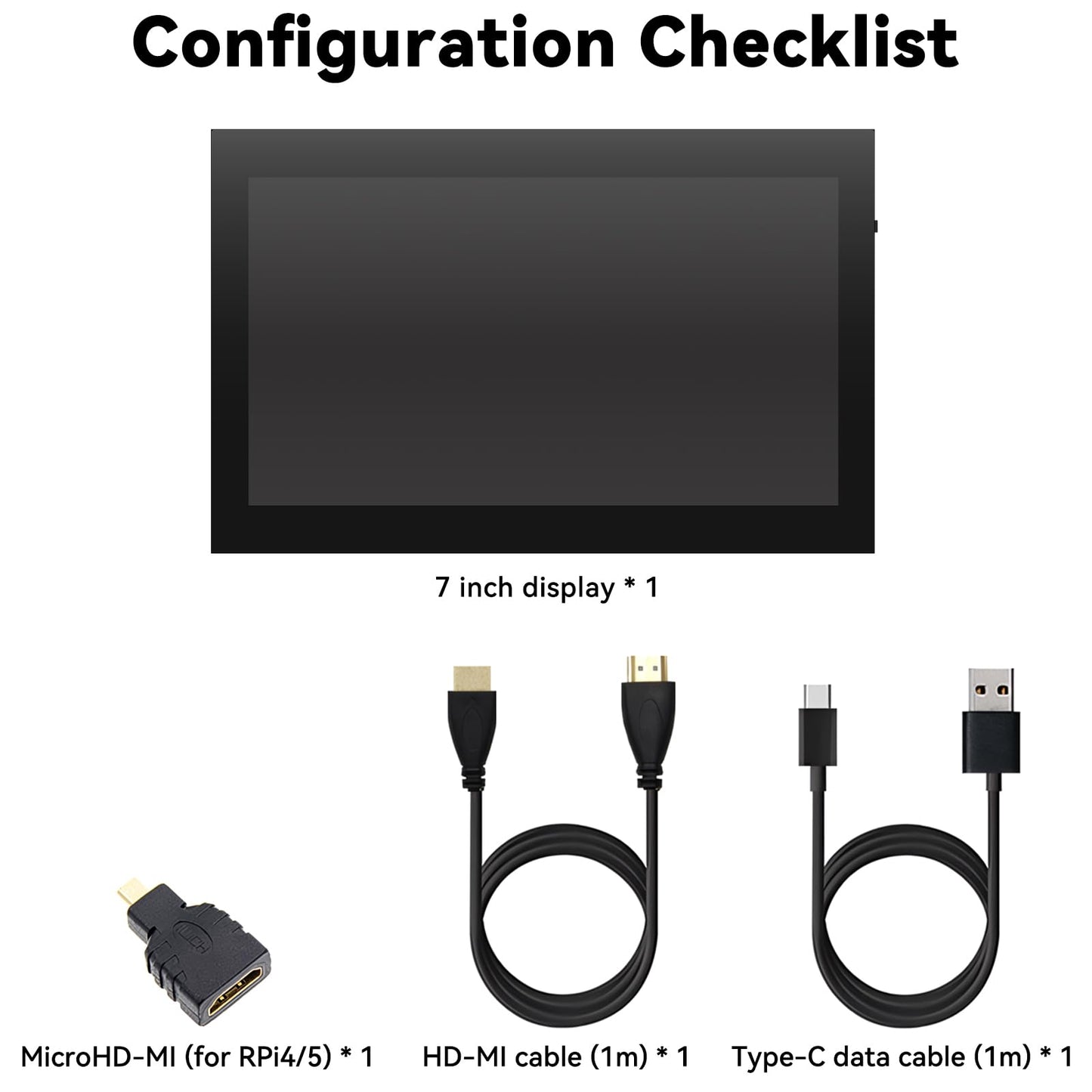 Ransanx 7 Inch Mini Monitor Small Monitor with Capacitive Touch Screen 1024 * 600 High Pixel Display Full View HDMI- IPS Monitors Portable for Raspberry Piscreen 、for BB Black、for Banana Pi etc