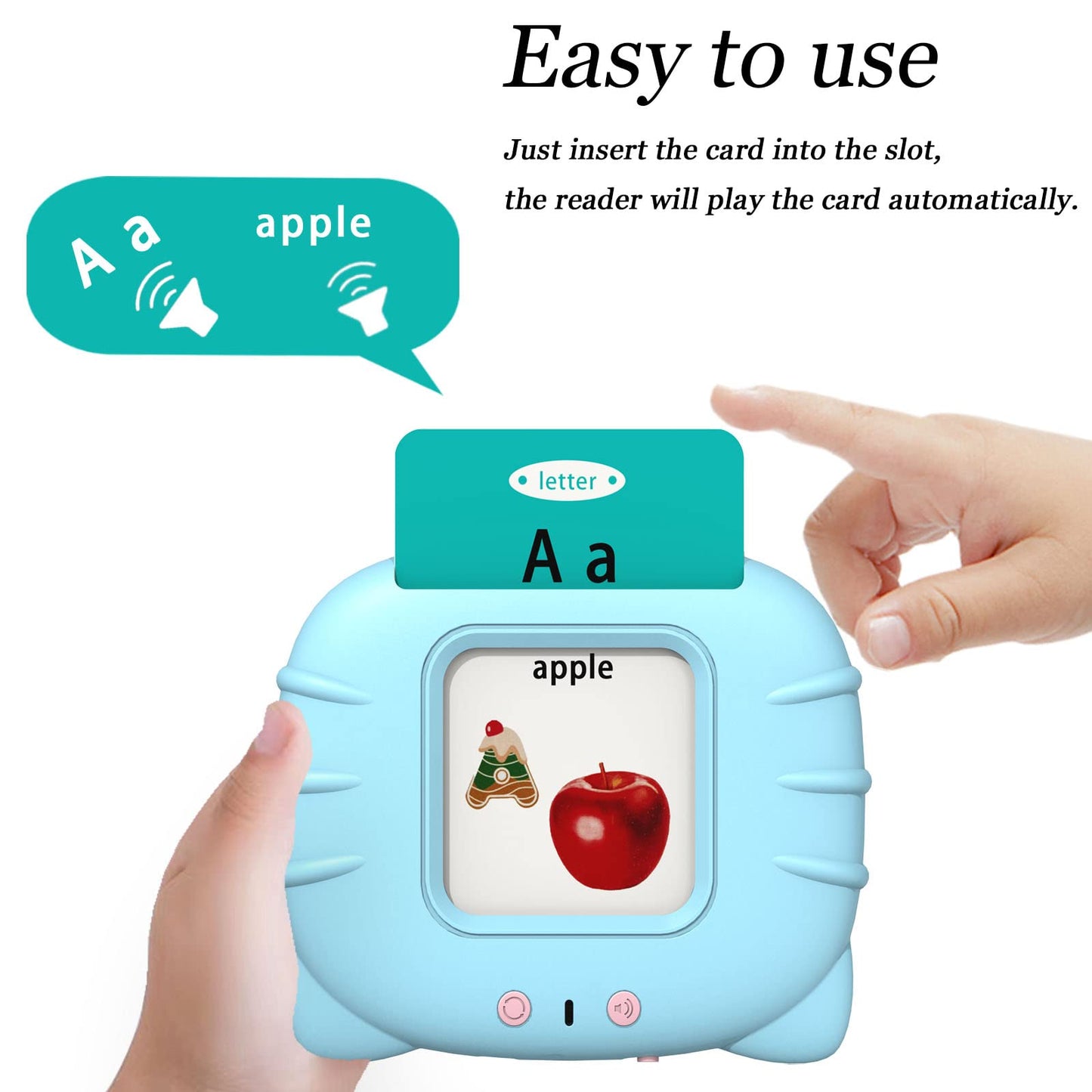 Startcan Talking Flash Cards Toys for Toddlers 3 4 5 6, Learn ABC, Numbers 0-100, Phrases, Objects, Adjectives, and More Dolch Sight Words,280 Cards with 560 Words/Phrases