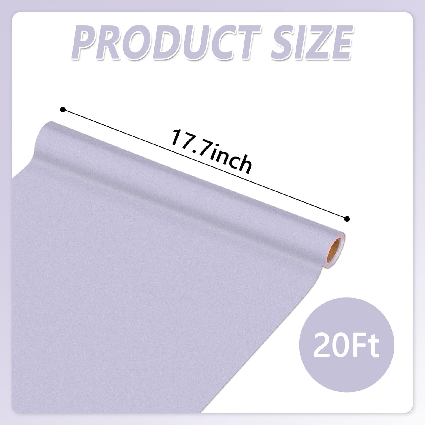 Light Purple Bulletin Board Paper Roll Lavender Bulletin Board Background Paper Back to School Classroom Decoration Poster for Art Craft DIY Projects Home Office Classroom Party Supplies 17.7in x 20ft