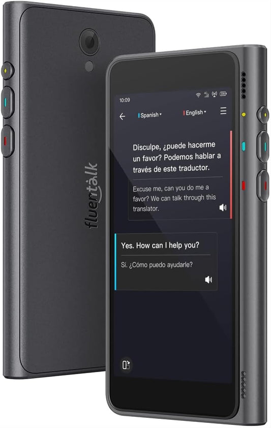 Timekettle NEW T1 Translator Device Supports 40 Languages, 31+ Offline Language Pairs, Photo Translation, No WiFi Needed, 2-Year Global Data, 4" HD Screen for Travel Black