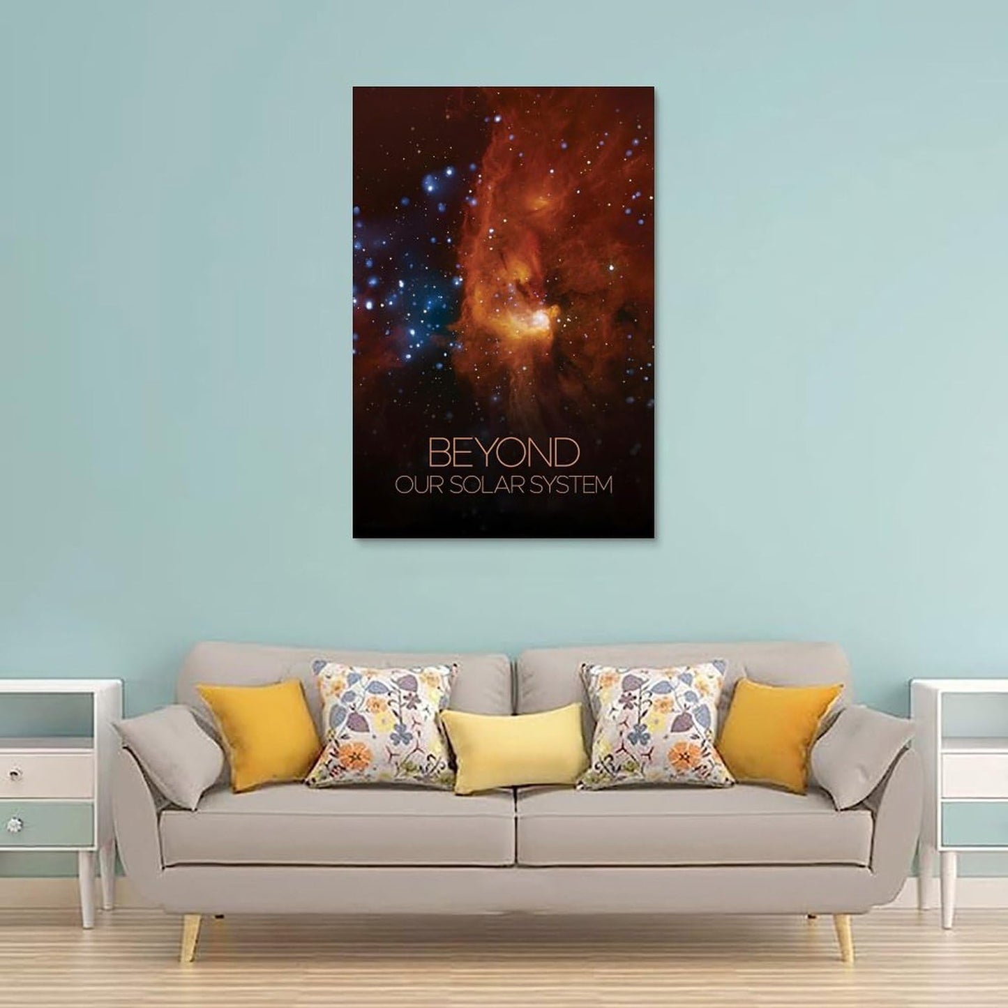 XIAOLOUTINYU Nebula Star Formation Canvas Wall Art 16x24 Inch Unframed – Deep Space Galaxy Astronomy Print for Classroom Decor, STEM Educational Space Art for Kids & Teens, Science Gift