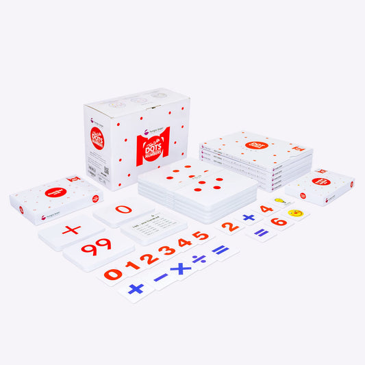 Hungry Brain Red Dots Math Flash Cards for Kids Ages 3-10 | Addition, Subtraction, Multiplication & Division Learning Cards | Educational Math Practice for Kindergarten, Homeschool & Classroom