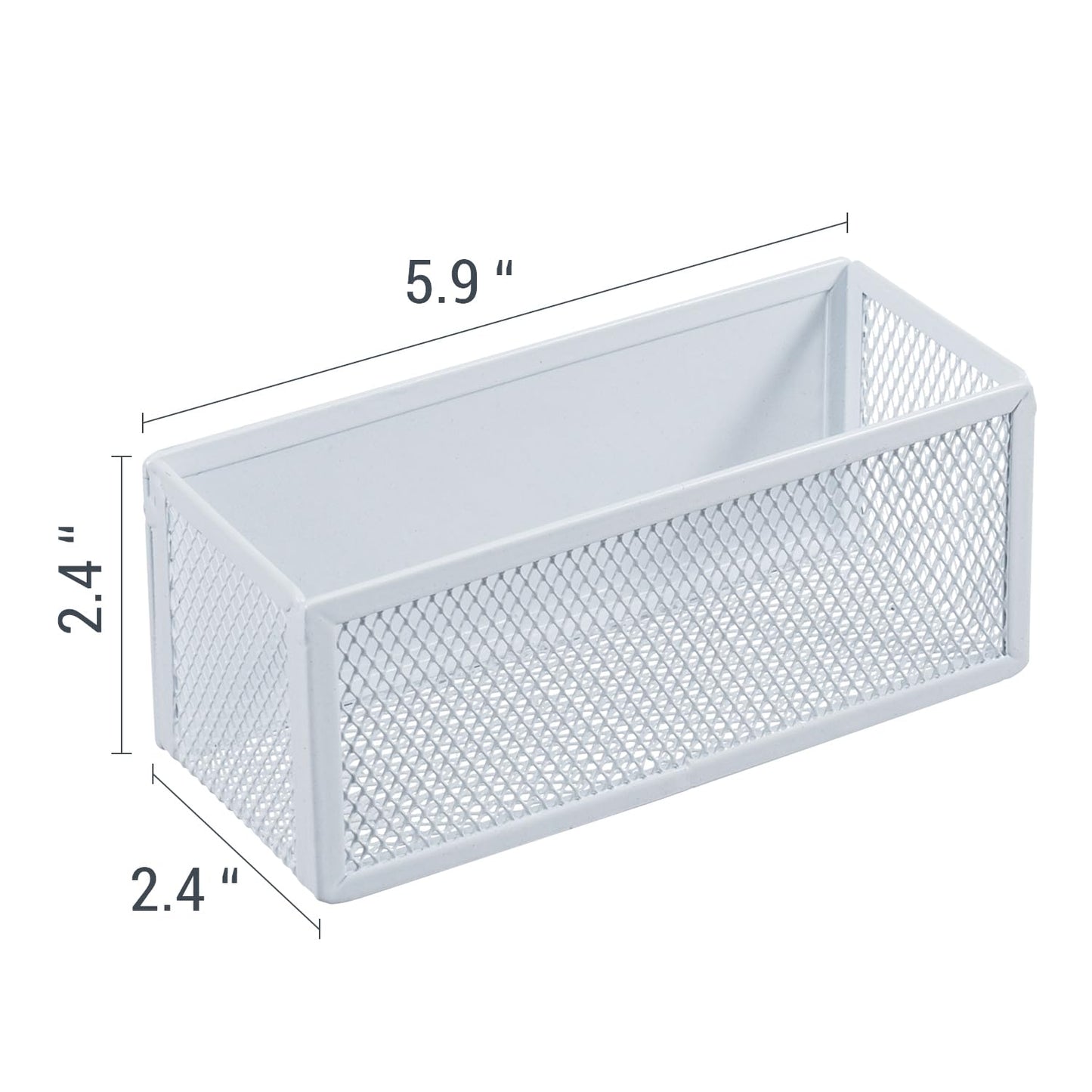 MyGift White Wire Mesh Magnetic Storage Baskets, Whiteboard Accessories, Classroom and Office Supply Organizer, Set of 3