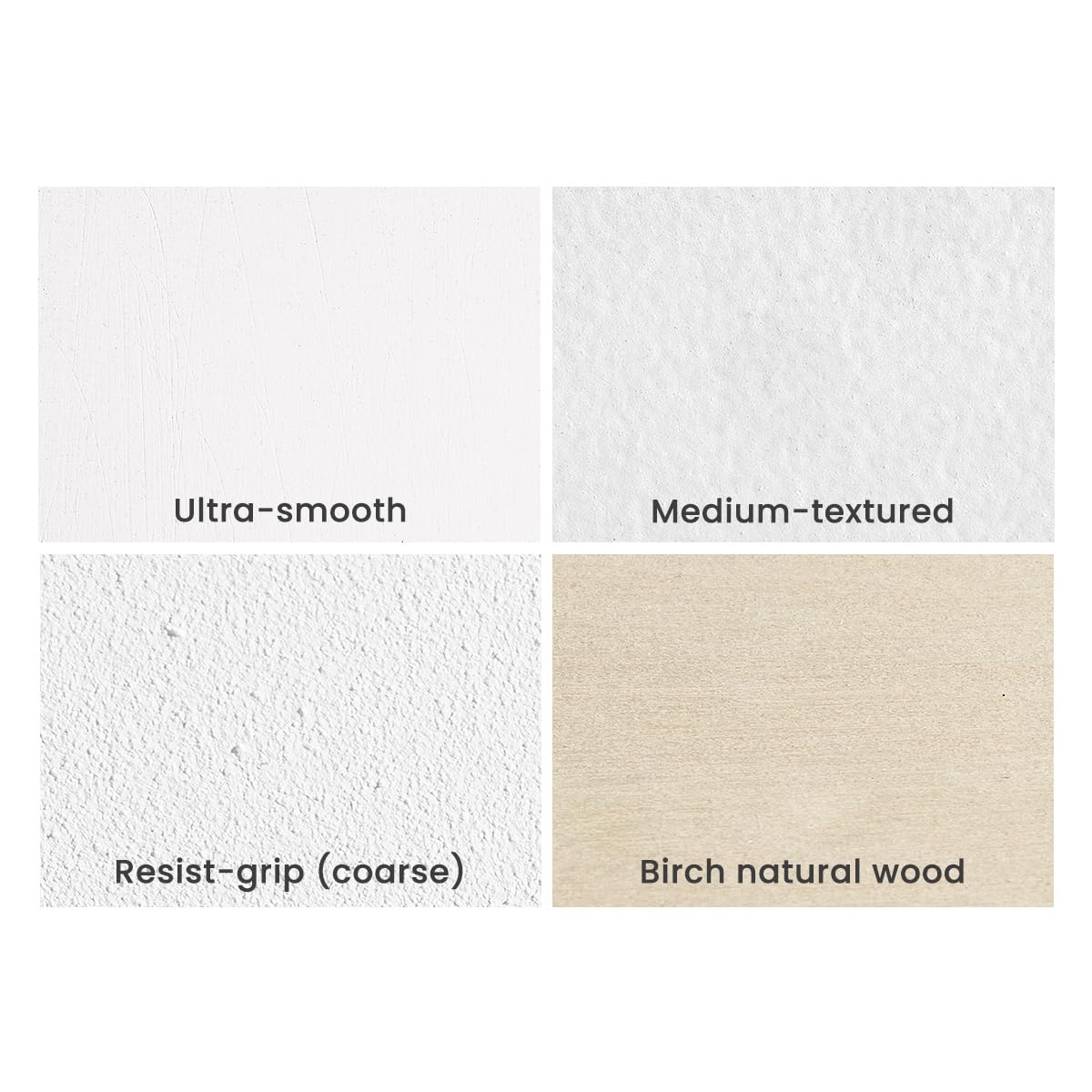 Da Vinci Pro Medium Textured Gesso Panel - 1-5/8" Deep - Set of 6 Square Wood Panels for Painting - Accepts Mediums Like Canvas - for Oils, Acrylics, Mixed Media, Pastels & Drawing Sticks