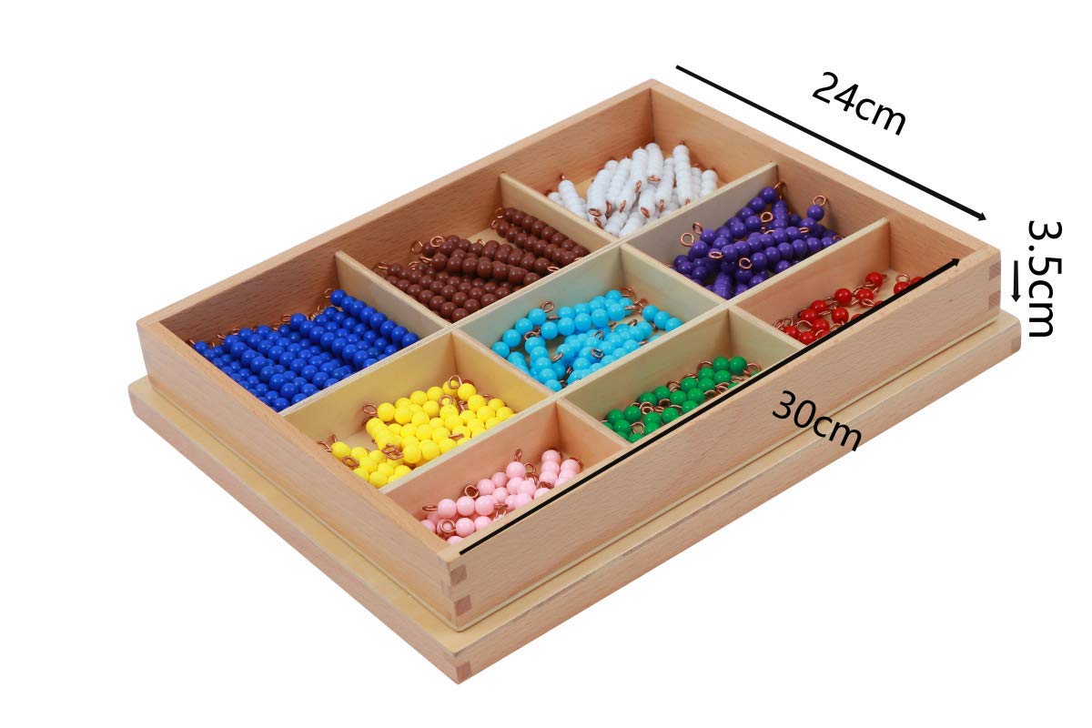 Adena Montessori Counting Beads Checker Board Beads Math Games & Teaching Numbers Counting Toys