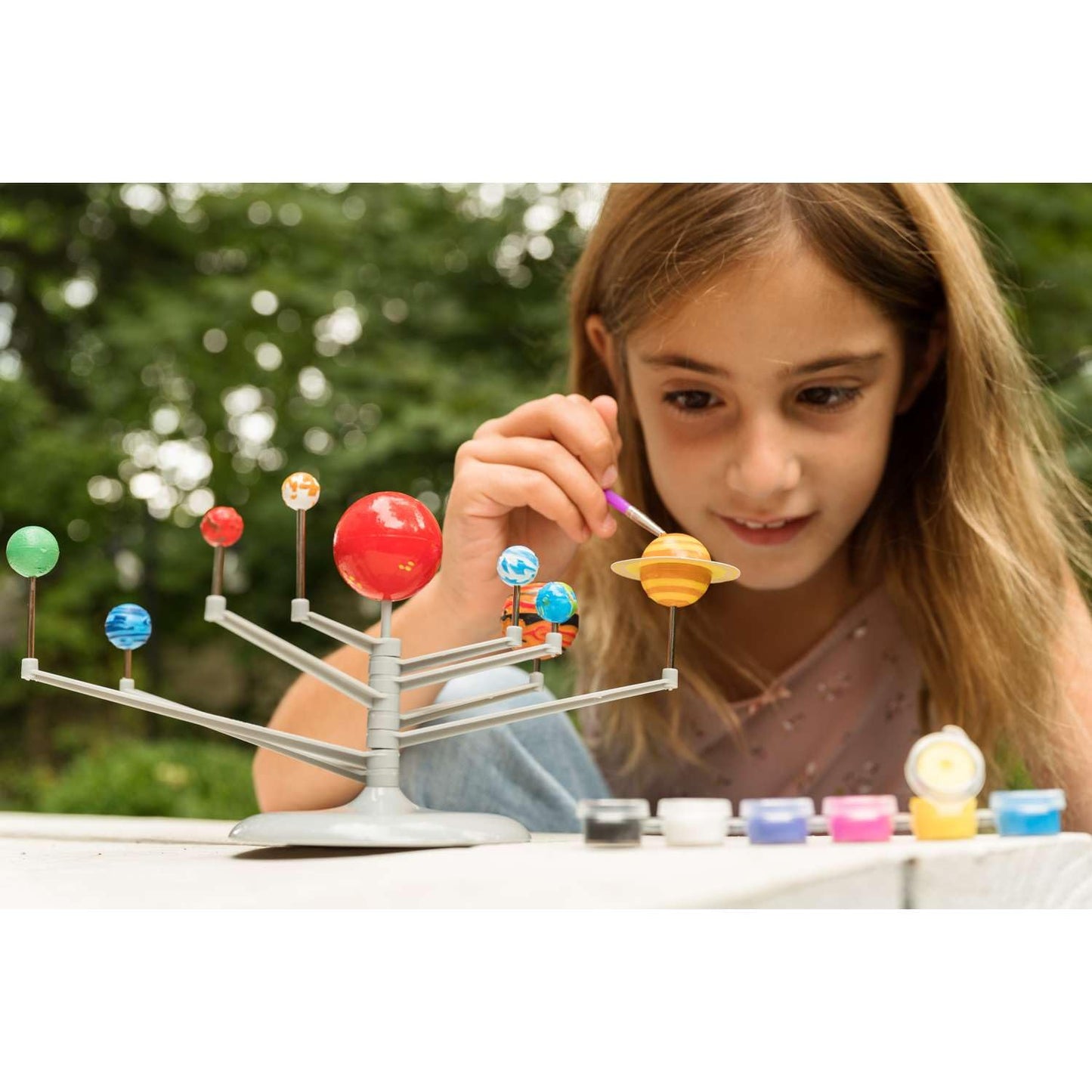 4M - STEAM Space Exploration - Build & Paint Solar System Planetarium Model, Assemble Space Toys Projector with Slides, Includes Glow Stars & Poster - Educational Science Planet Toys Kit, Kids Ages 5+