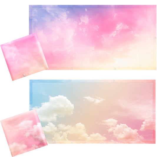 Tujoe 2 Pcs Fluorescent Light Covers for Ceiling Lights 4' x 2' Fluorescent Light Filters Classroom Magnetic Cubicle Covers for Ceiling Office, School, Home Teacher Essential(Colorful Cloud)