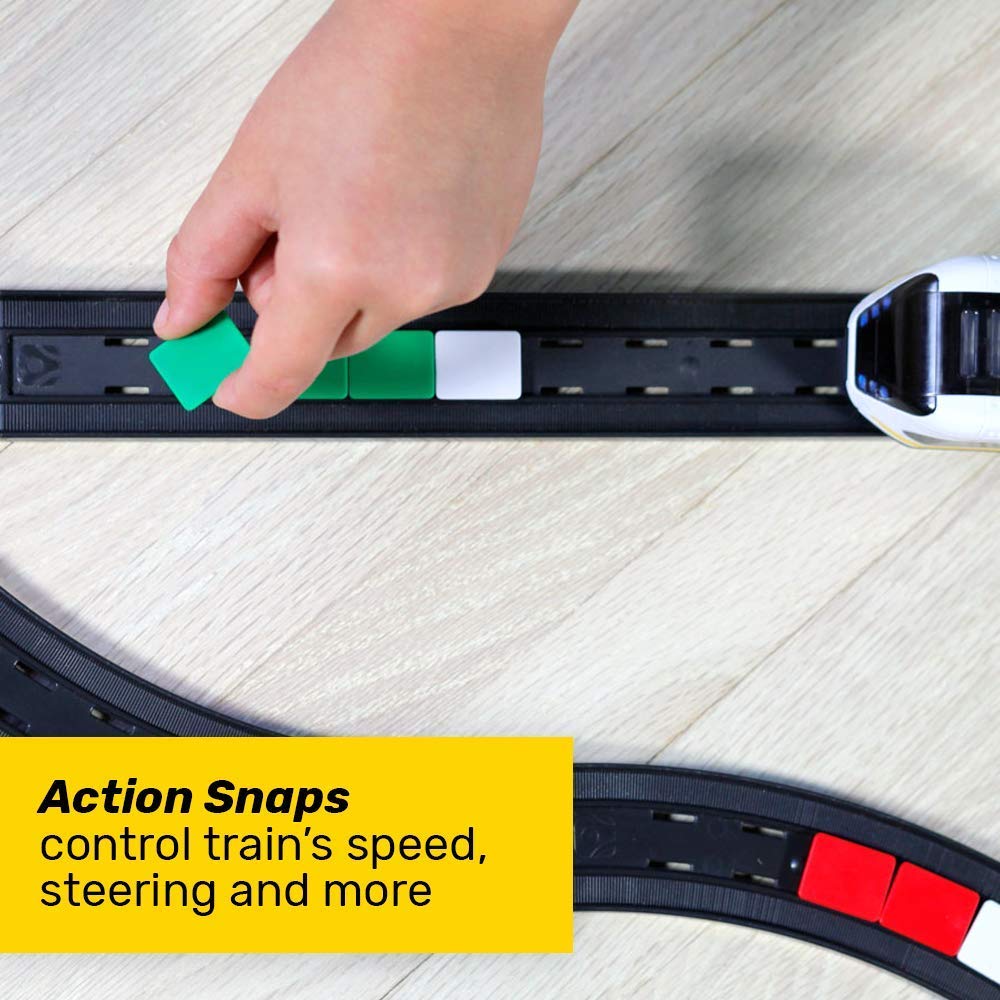 intelino Smart Train Starter Set: Award-Winning Robot Toy Train; App-Based + Screen-Free Drive Modes; 3 Free Apps for Playing and Learning; Programmable with Color Tiles, Scratch & Python; for Ages 3+